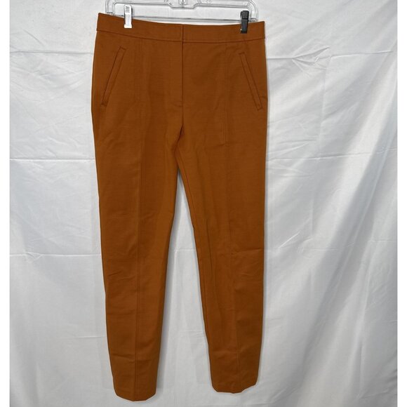 Tory Burch Maple Vanner Pants Size 6 Rust Orange Slim Ankle Zipper Pockets - Picture 1 of 8
